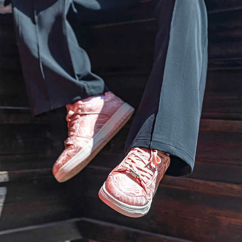 Nihonga inspired Silk Sneakers - Pink