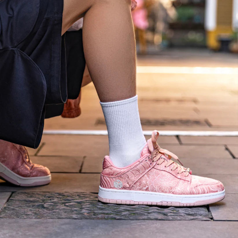 Nihonga inspired Silk Sneakers - Pink