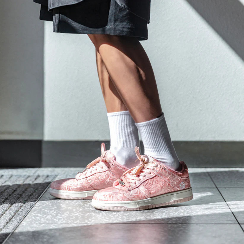 Nihonga inspired Silk Sneakers - Pink